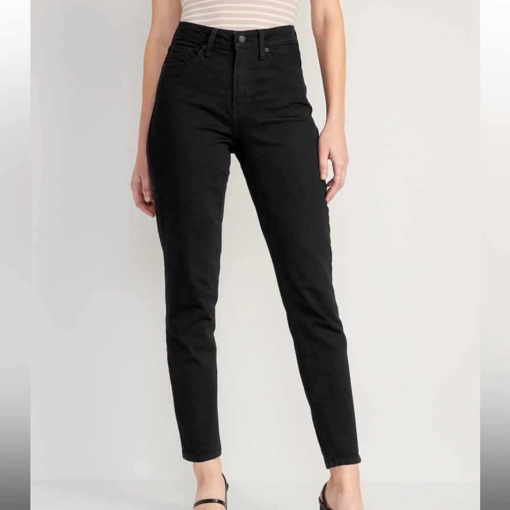 Old navy high rise straight black jeans